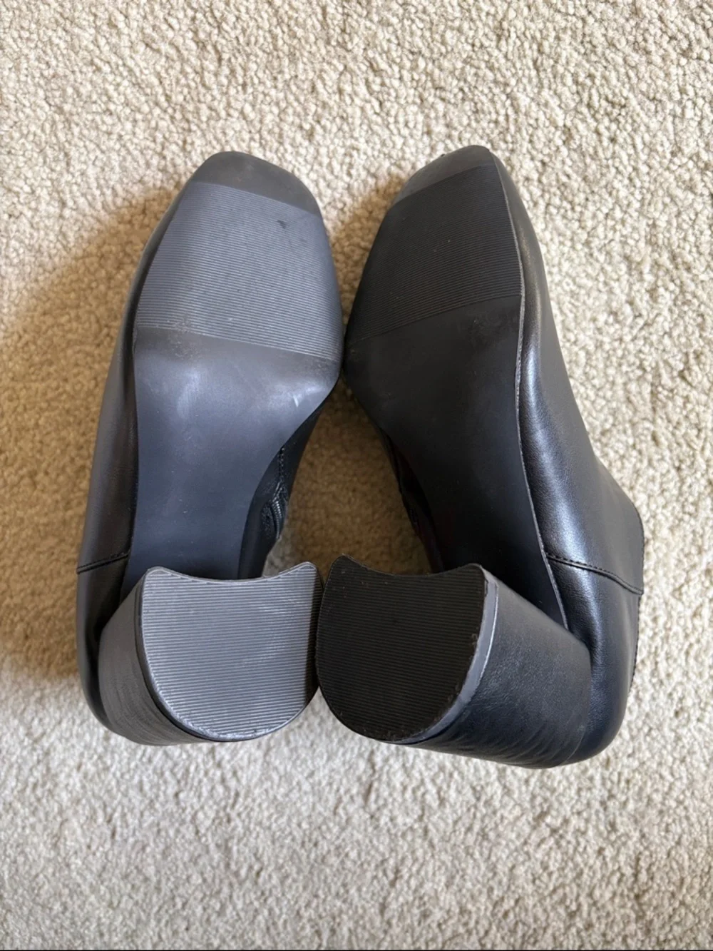 Madden Girl “Whittley” Black Faux Leather  Side Zip Ankle Booties-Size 8